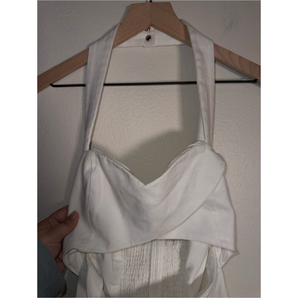 MARE MARE X Anthropologie Halter Cutout Mini bridal shower bachelorette Dress XS - Picture 4 of 9